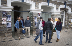 Festival audience members leave the Drill Hall / Photo: Jan Potgieter