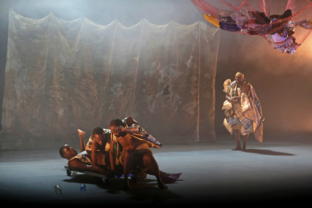 Broken Borders Arts Project's The Boat, choreographed by Themba Mbuli at the 2019 National Arts Festival / Photo: Mark Wessels